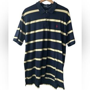 Polo Ralph Lauren Short Sleeve Polo Shirt Stripes 100% Cotton Men’s XXL
